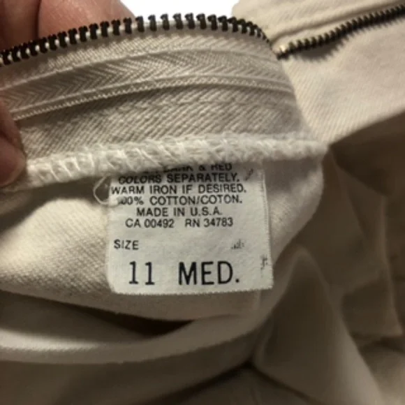 Lee Vanilla Colored Straight Leg Jeans Size Juniors 11 M - Picture 10 of 12